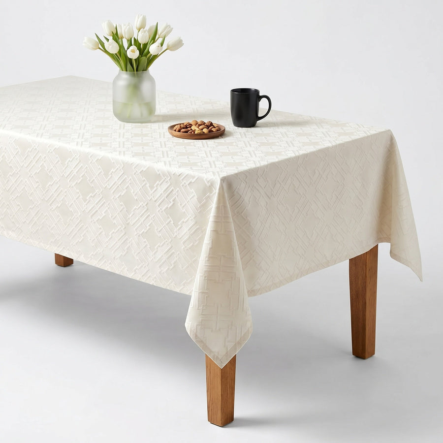 Thailand jacquard fabric in Ivory, by the yard