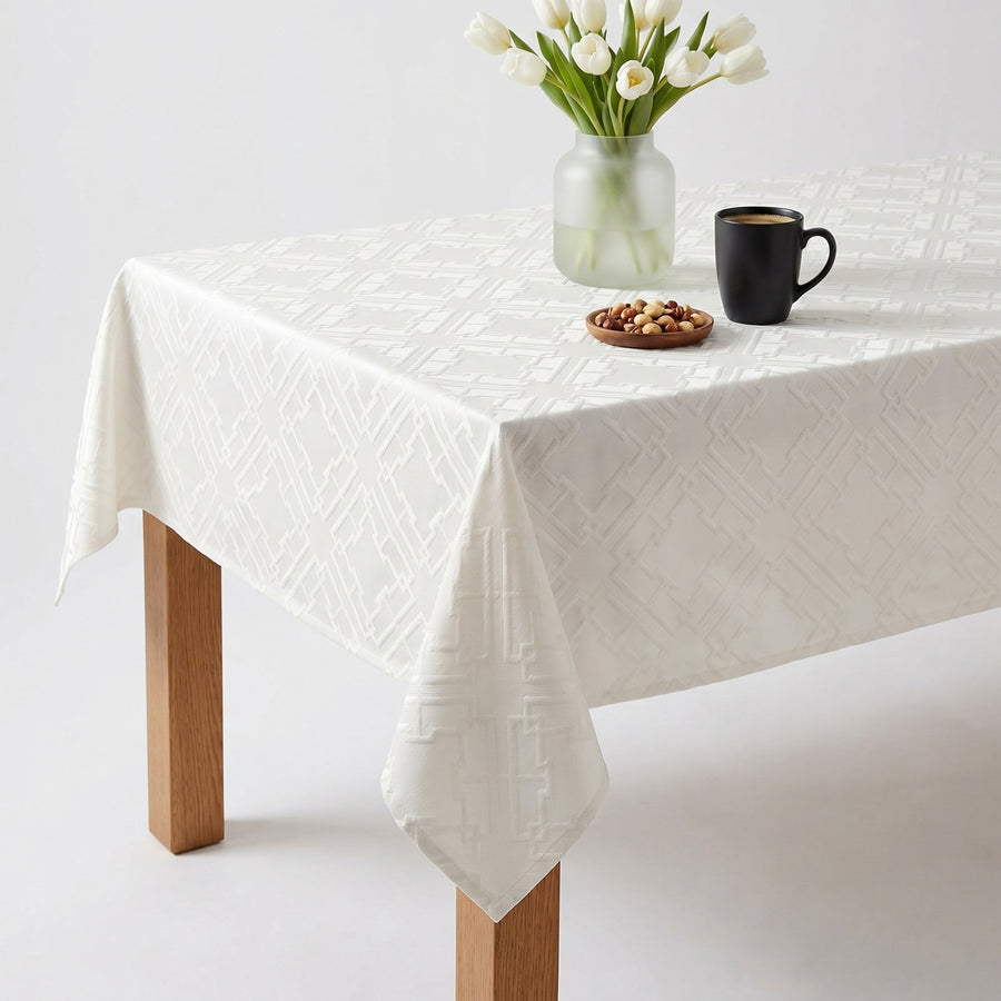 Thailand jacquard fabric in White, by the yard