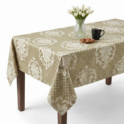 Times Jacquard Tablecloth – Mocha