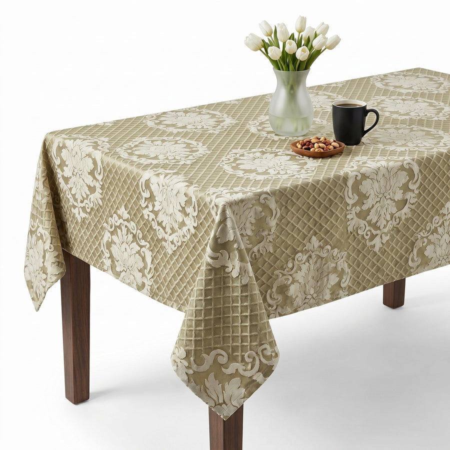 Times Mocha Tablecloth