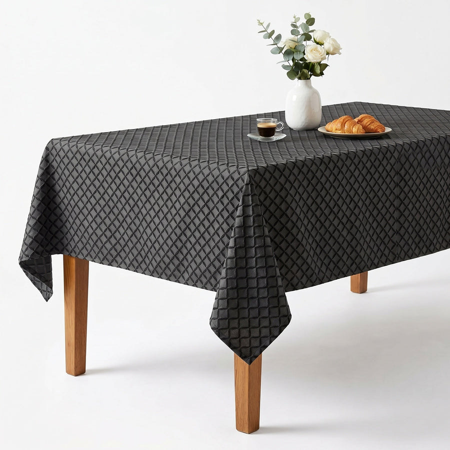 Times Table Charcoal Tablecloth