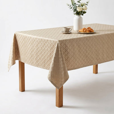Times Table Jacquard Tablecloth – Mocha