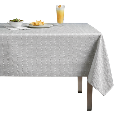 Track Jacquard Quilted Look Tablecloth – Off White