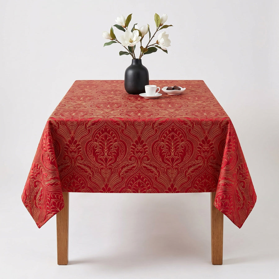 Treasure Red/Gold Tablecloth