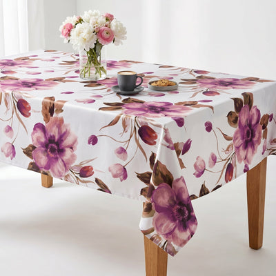 Tropical Printed Tablecloth – Plum