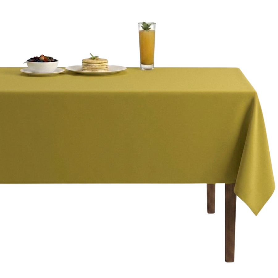 Sweden Solid Plain Velvet Tablecloth – Brass