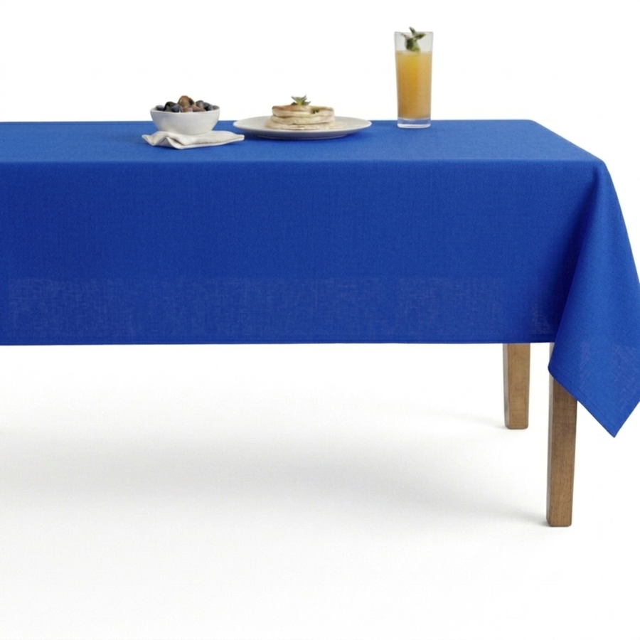 Sweden Solid Plain Velvet Tablecloth – Navy