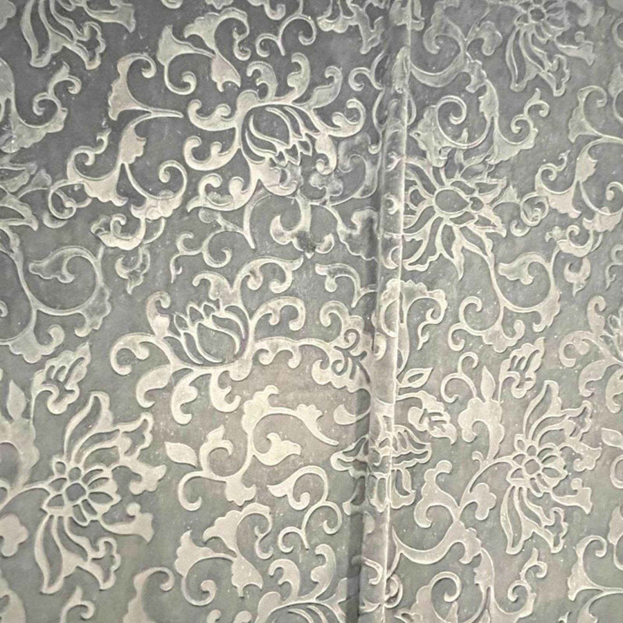 Blush Brocade Velvet Fabric by the Yard