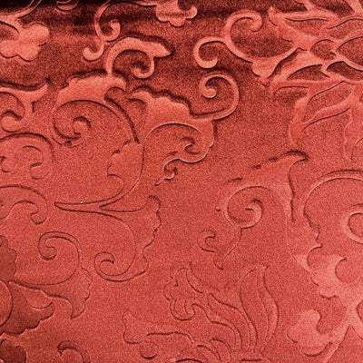Vails Brocade Velvet Fabric – Burgundy