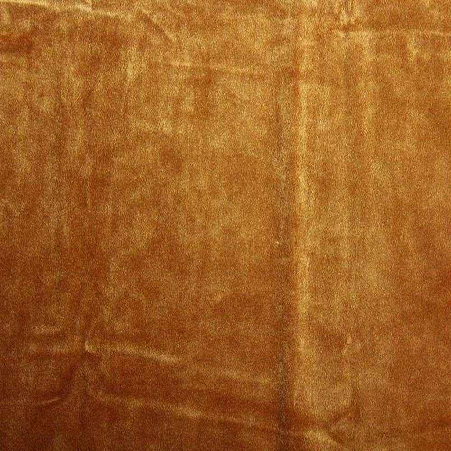 Copper Shiny Velvet Fabric by the Yard - 72 Inch Wide