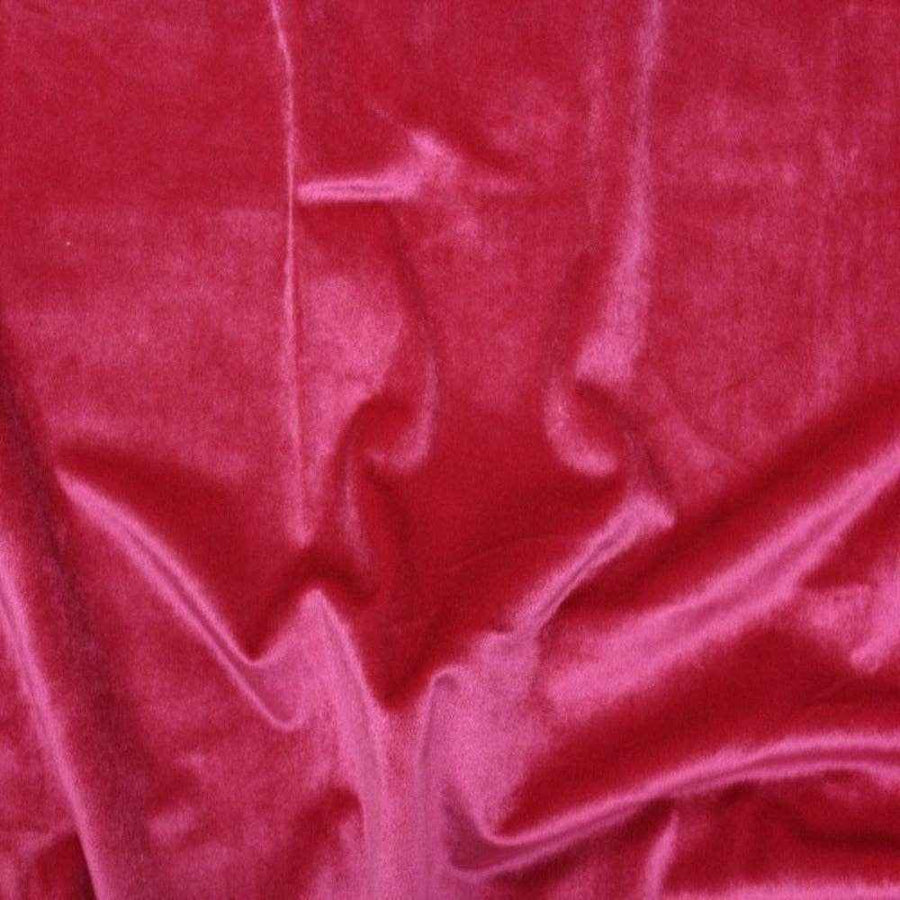Fucshia Shiny Velvet Fabric by the Yard - 72 Inch Wide