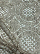 linen VENICE Lace Fabric by the Yard - 52 Inch Wide