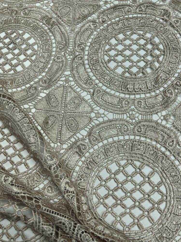 linen VENICE Lace Fabric by the Yard - 52 Inch Wide