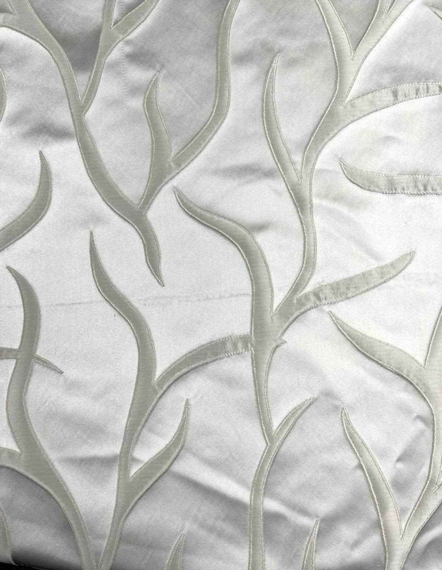 Off White Vine tree Jacquard Fabric by the Yard - 115 Inch Wide