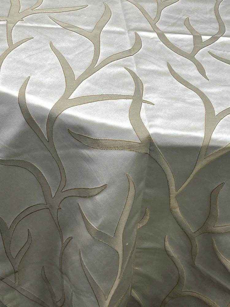 Soft Green Vine tree Jacquard Fabric by the Yard - 115 Inch Wide