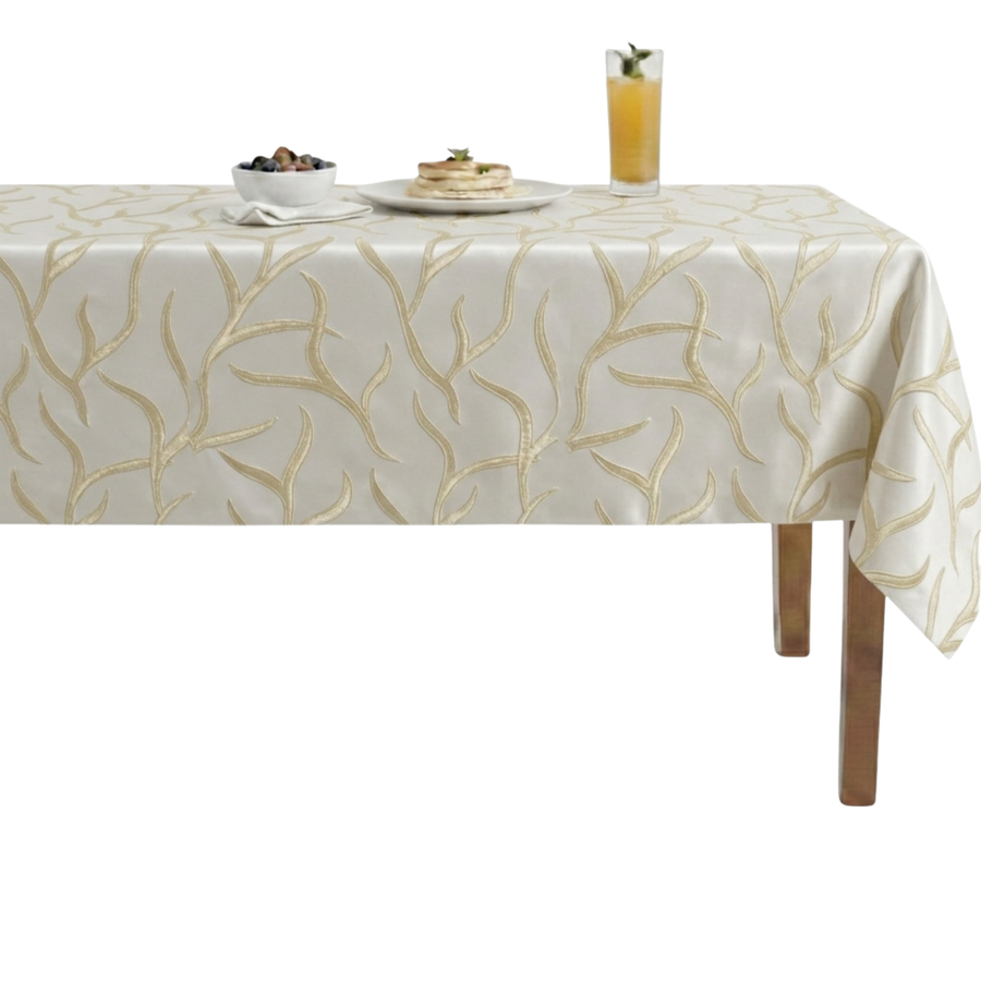Vine Tree Jacquard Tablecloth - Antique