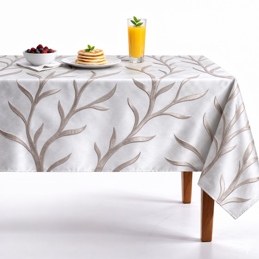 Vine Tree Jacquard Tablecloth - Blush