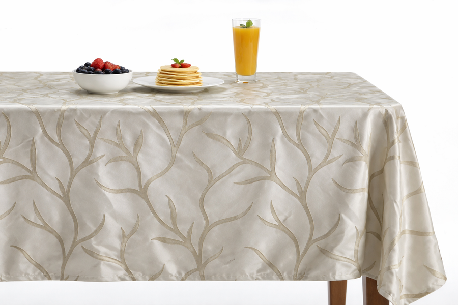 Vine Tree Jacquard Tablecloth - Soft Green