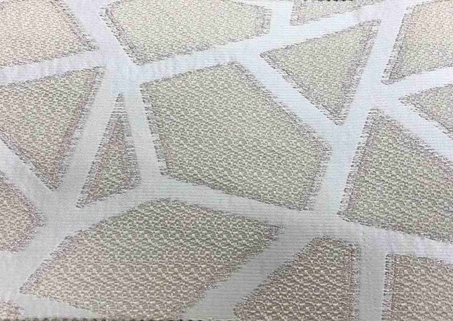 White Triangle Metallic Jacquard - Custom Tablecloths
