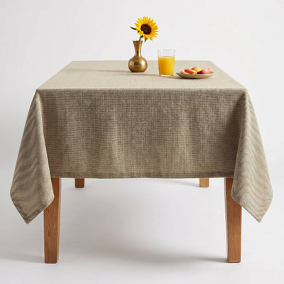 York Jacquard Textured Tablecloth – Beige