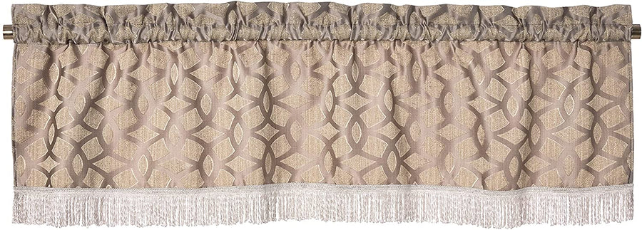 Victoria Chenille Abstract Pattern Decorative Window Treatment Rod Pocket Curtain Straight Valance