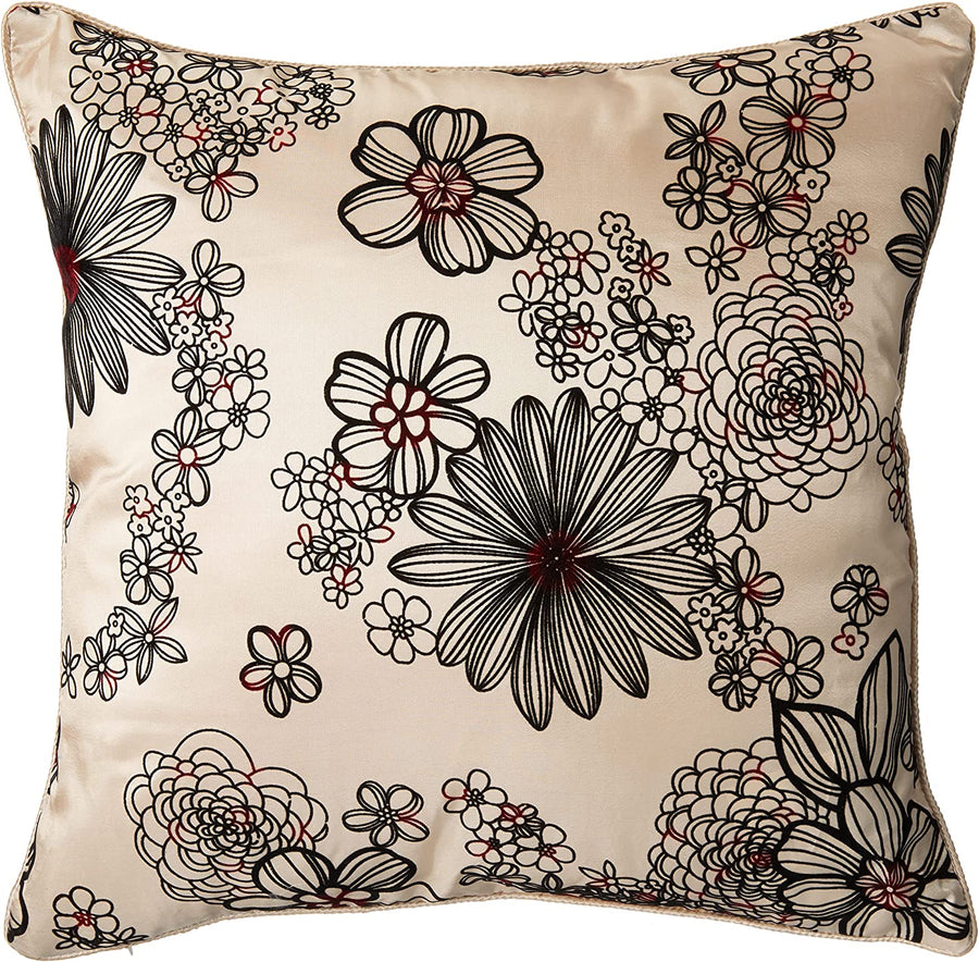 Silky Bloom Daisy Flower Pattern Decorative Accent Throw Pillow Cover
