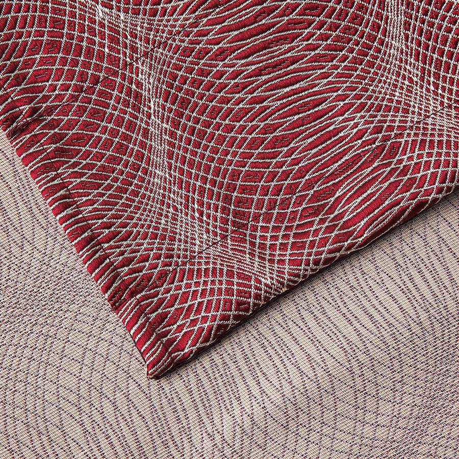 Circular Full Concentric Rings Spiral Pattern Decorative Window Treatment Rod Pocket Curtain Straight Valance