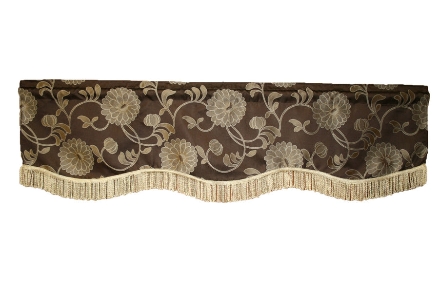 Legacy Damask Decorative Window Treatment Rod Pocket Curtain Straight Valance