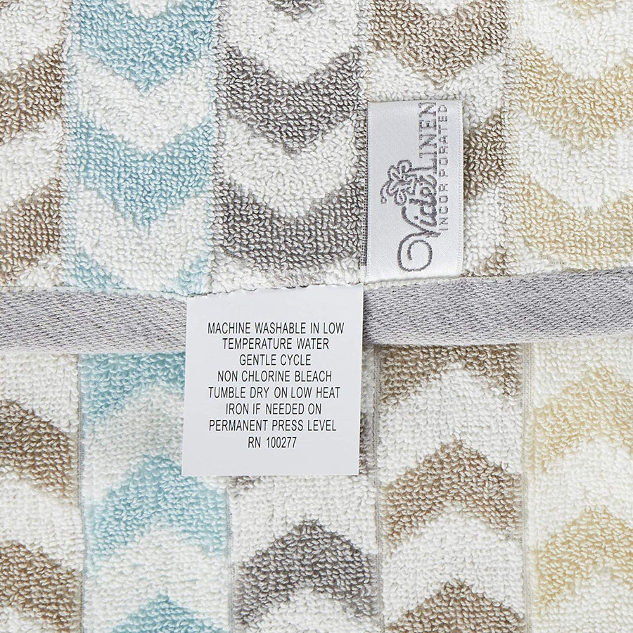 Violet Linen Versailles Multi Pattern Hand Towels Set of Two