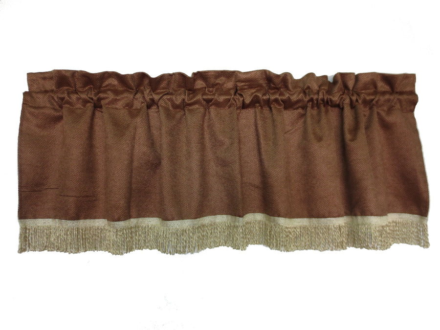 Chenille Abstract Decorative Window Treatment Rod Pocket Curtain Straight Valance