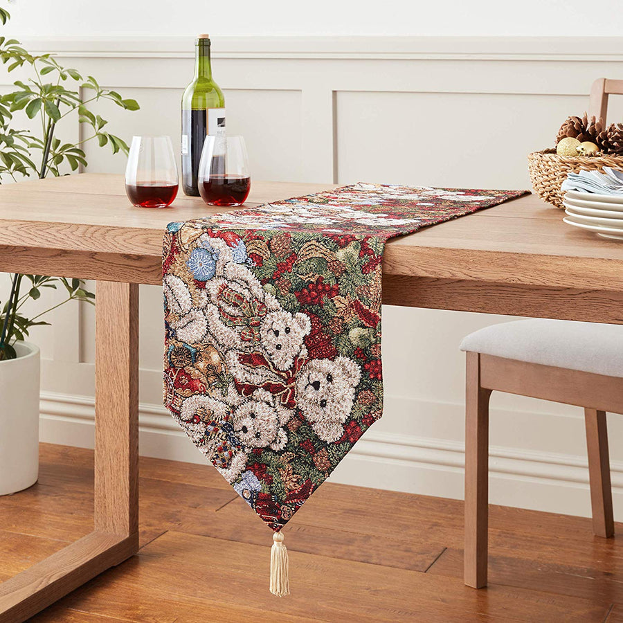 Seasonal Tapestry Xmas Decorative Table Runner