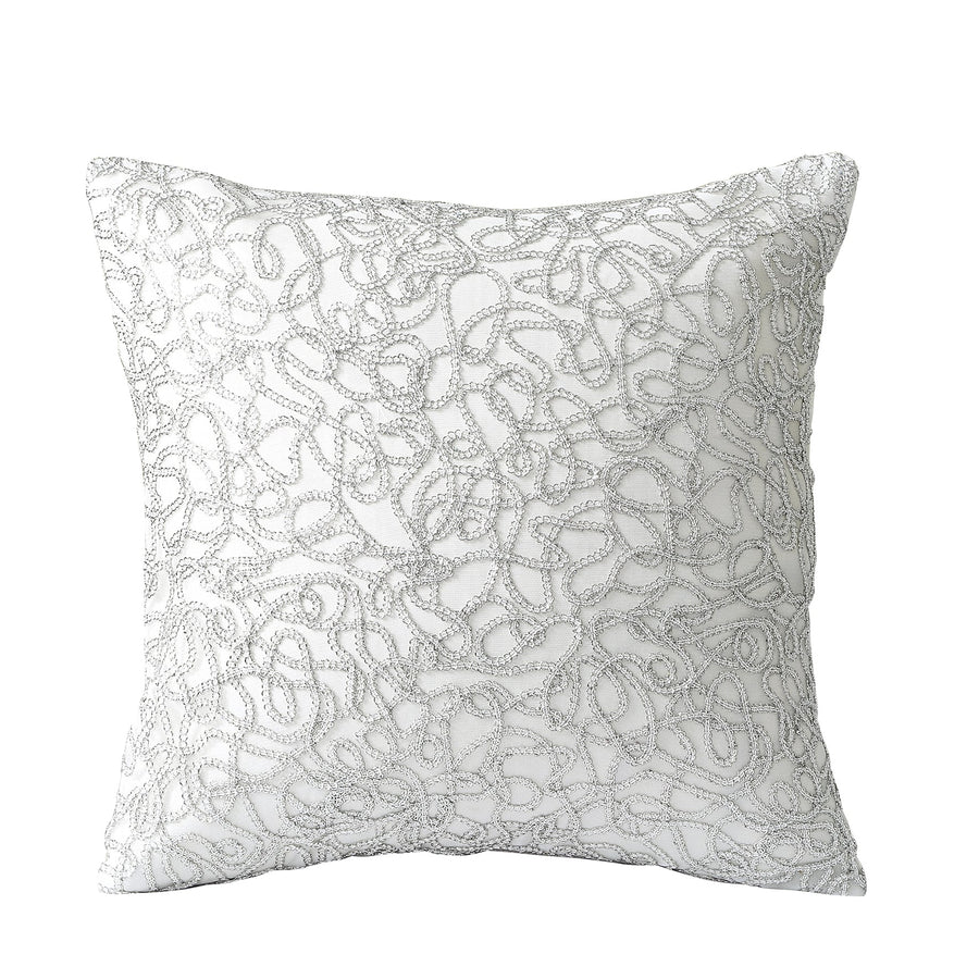 Sparkling Piping Pattern Decorative Accent Throw Pillow Cover