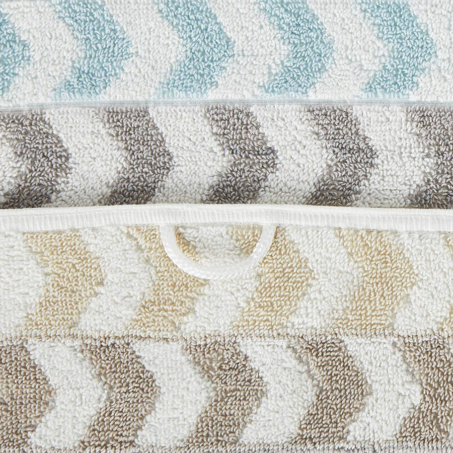 Violet Linen Versailles Multi Pattern Hand Towels Set of Two