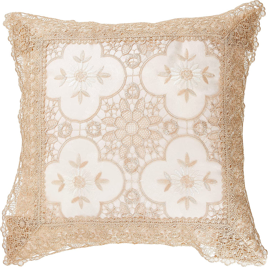Braided Decorative Lace Cutwork Decorative Accent Throw Pillow