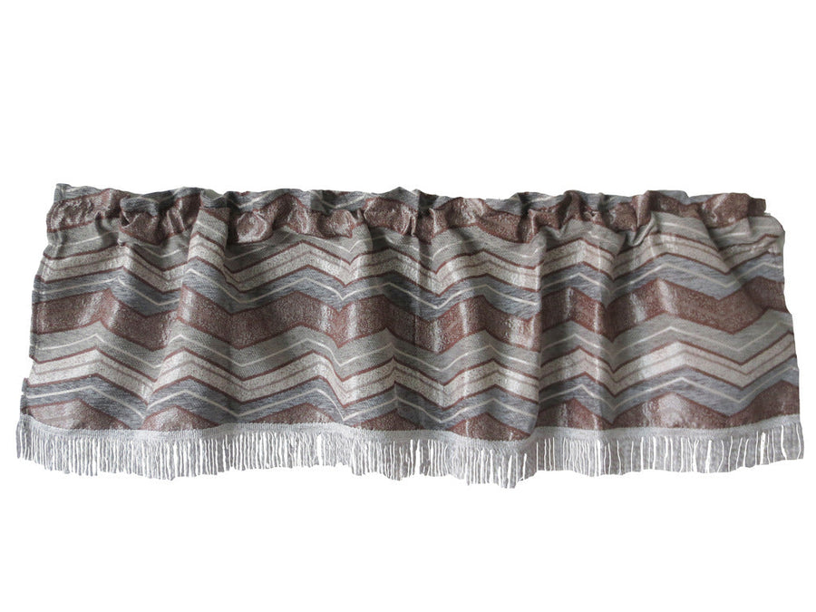 Luxurious Indiana Chenille Decorative Window Treatment Rod Pocket Curtain Straight Valance
